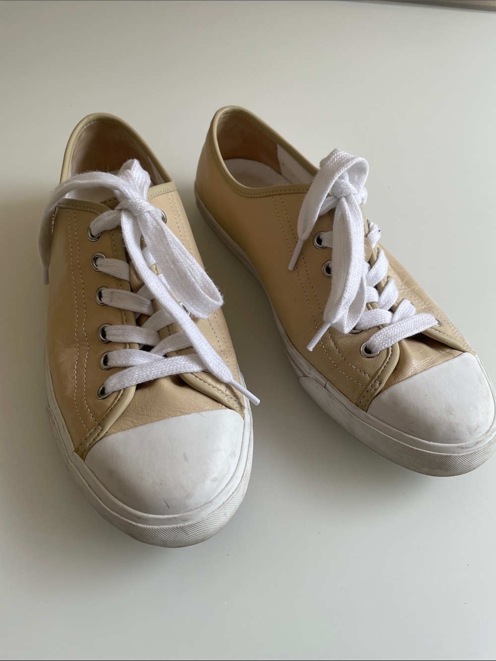 Cole Haan Beige Low-Top Sneakers with White Accents